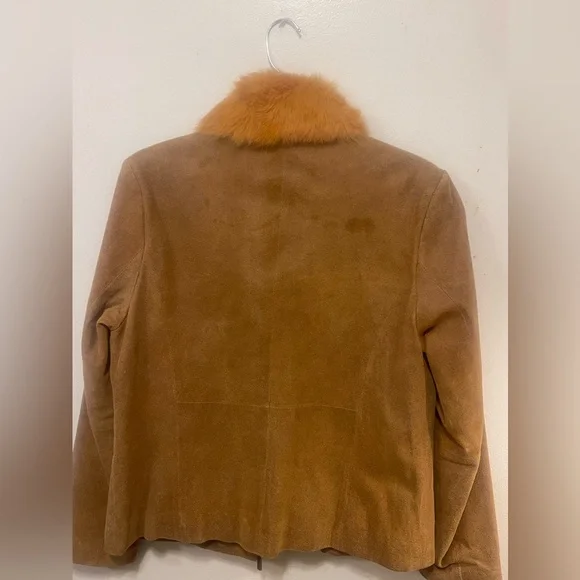 Adler Collection Vintage Leather Coat with Fur Collar Size M  Pre-Loved - Picture 7 of 12